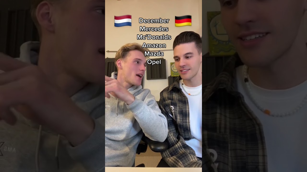 Unsere Deutsch - Niederl&auml;ndisch Challenge 🇩🇪🇳🇱 #netherlands #schlager #music #boys #germany #fun