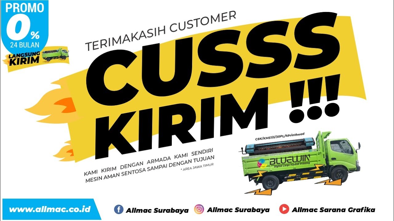 CUSSS KIRIM !!!! Delivery Setup Install Bluewin C8K KM512i 30PL 4Printhead @ Kota Angin