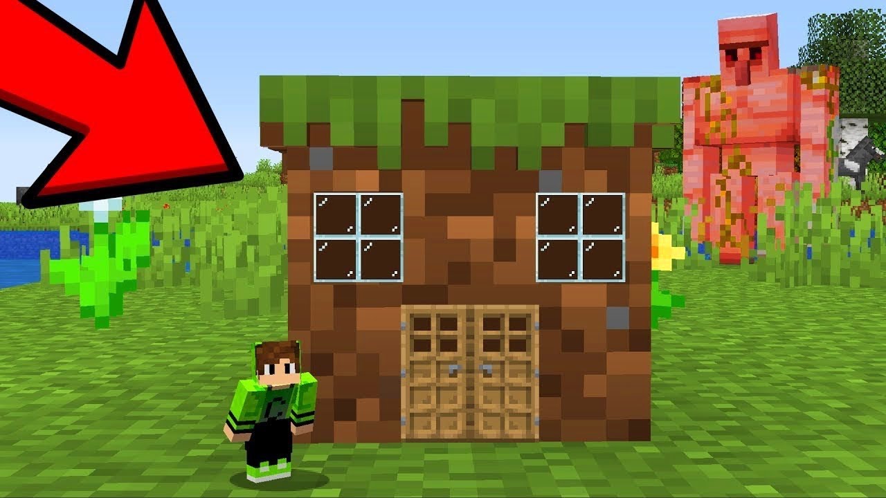 Fiz uma CASA no BLOCO para ENGANAR o GOLEM DO MAL!
