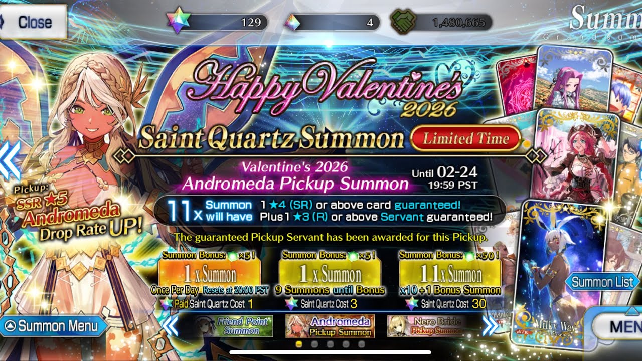 FGO NA Valentines Event with Andromeda❤️
