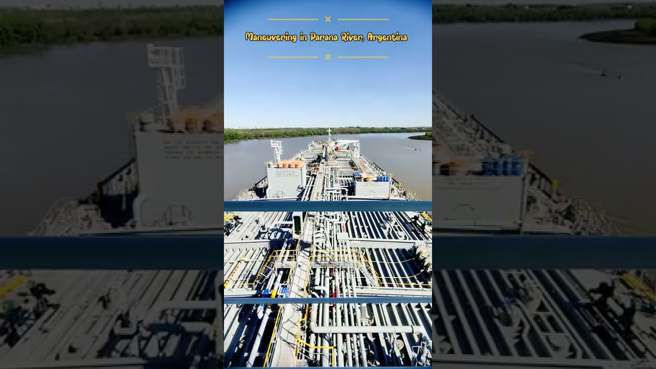 Ship Maneuvering In Parana River Argentina Without Tugs Assistance.... #CampanaPort #Sept2022 #SMD