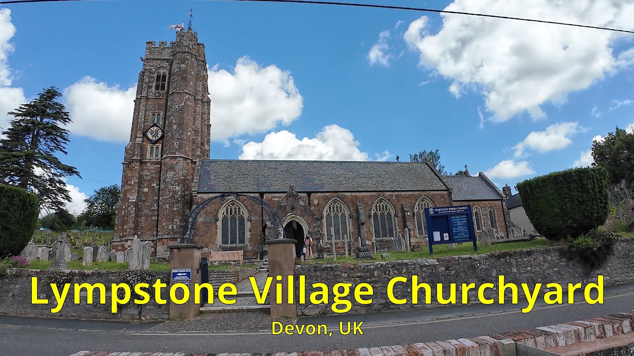 Lympstone Village Church and Churchyard: A pretty village on the banks of the River Exe in Devon.