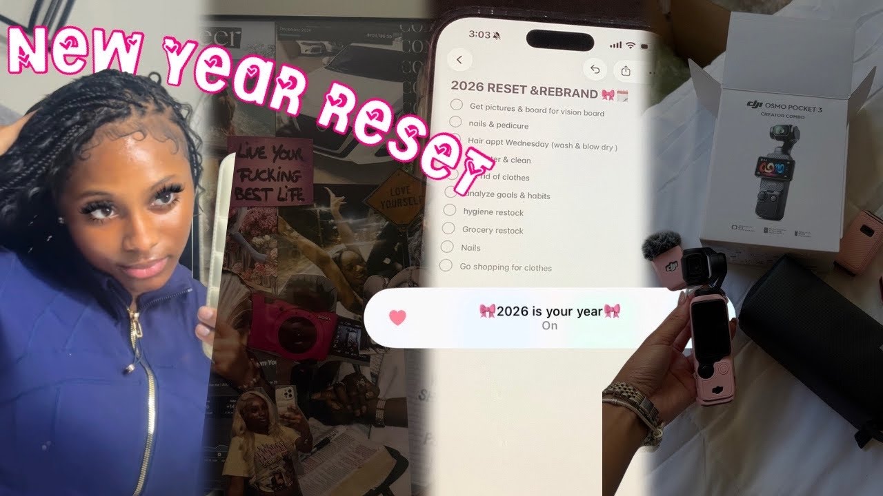 my life reset for 2026 🎀| vision board, maintenance, rebranding, new camera|| KaitlynnJoyy