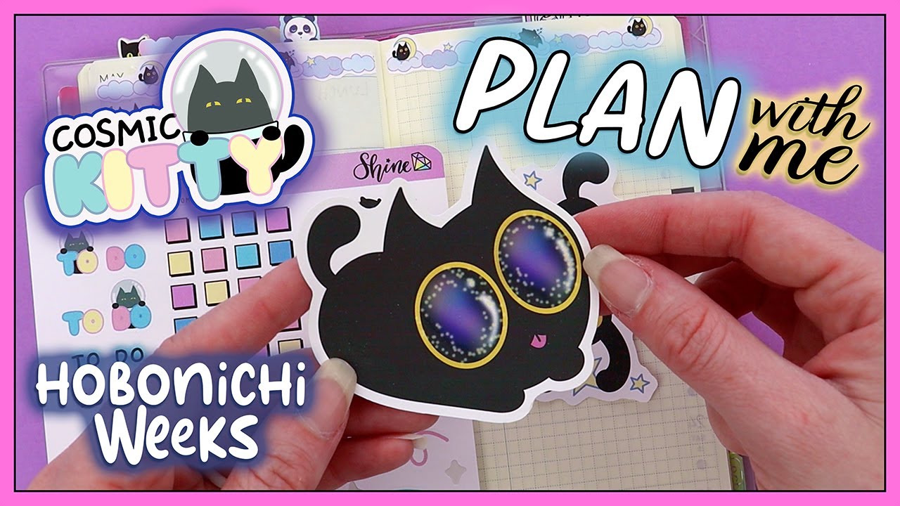 Hobonichi Weeks | Plan With Me | Cosmic Kitty 🐈‍⬛🌌