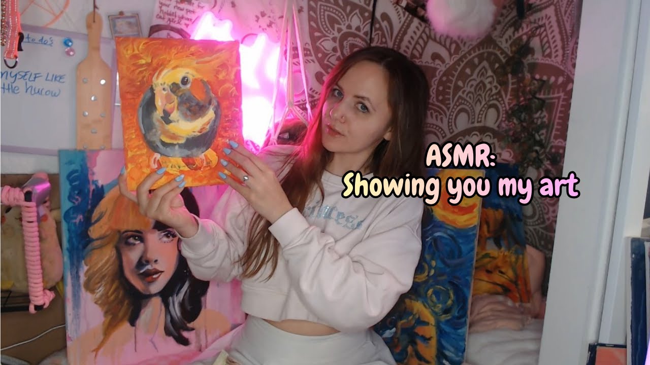 ASMR showing you my art