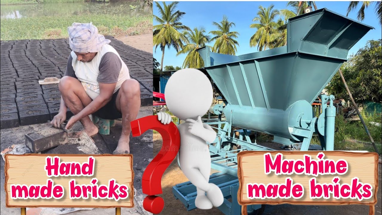 Bricks making machine and hand made bricks #bricks #brickmachine 