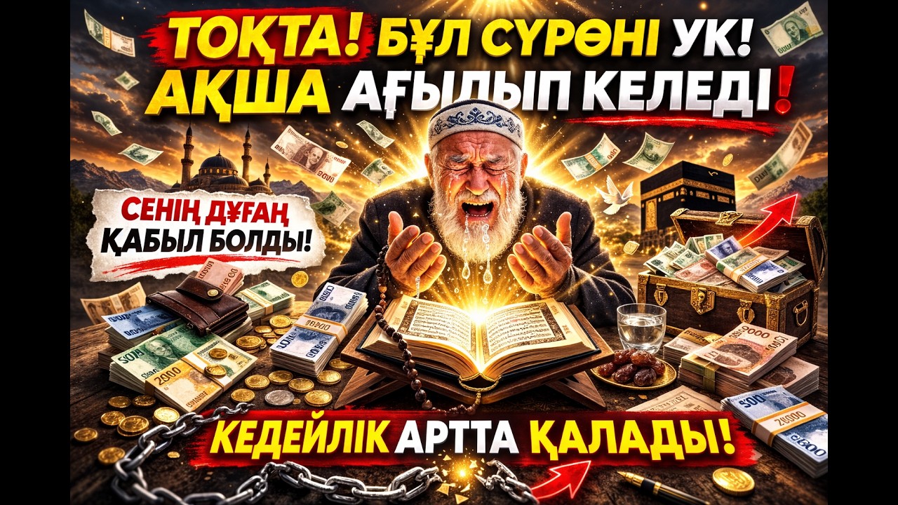 ТОКТО! 😱 Бул сүрөнү уккандан кийин КЕДЕЙЛИК сени таштап кетет! (Әл-Уақиға керемети) 💰✨