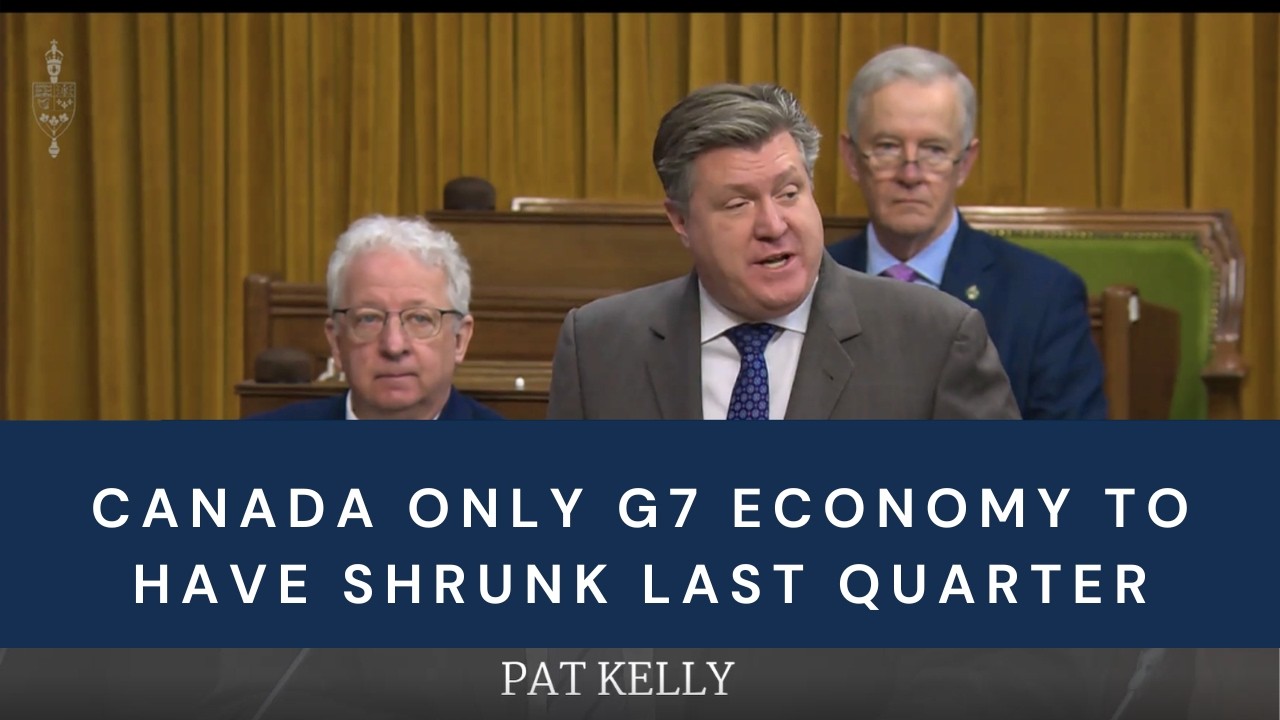 Canada only G7 economy to have shrunk last quarter.