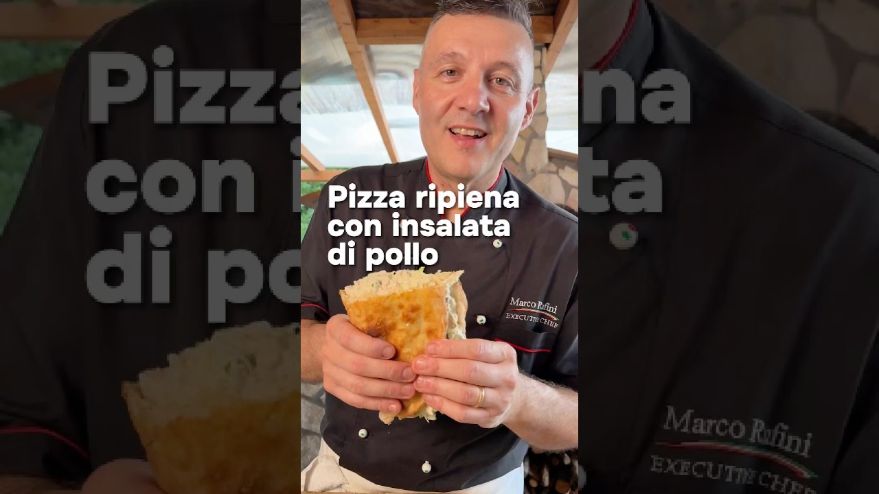 PIZZA CON INSALATA DI POLLO 🍗 #chefrufini #pizzaripiena #insalatadipollo