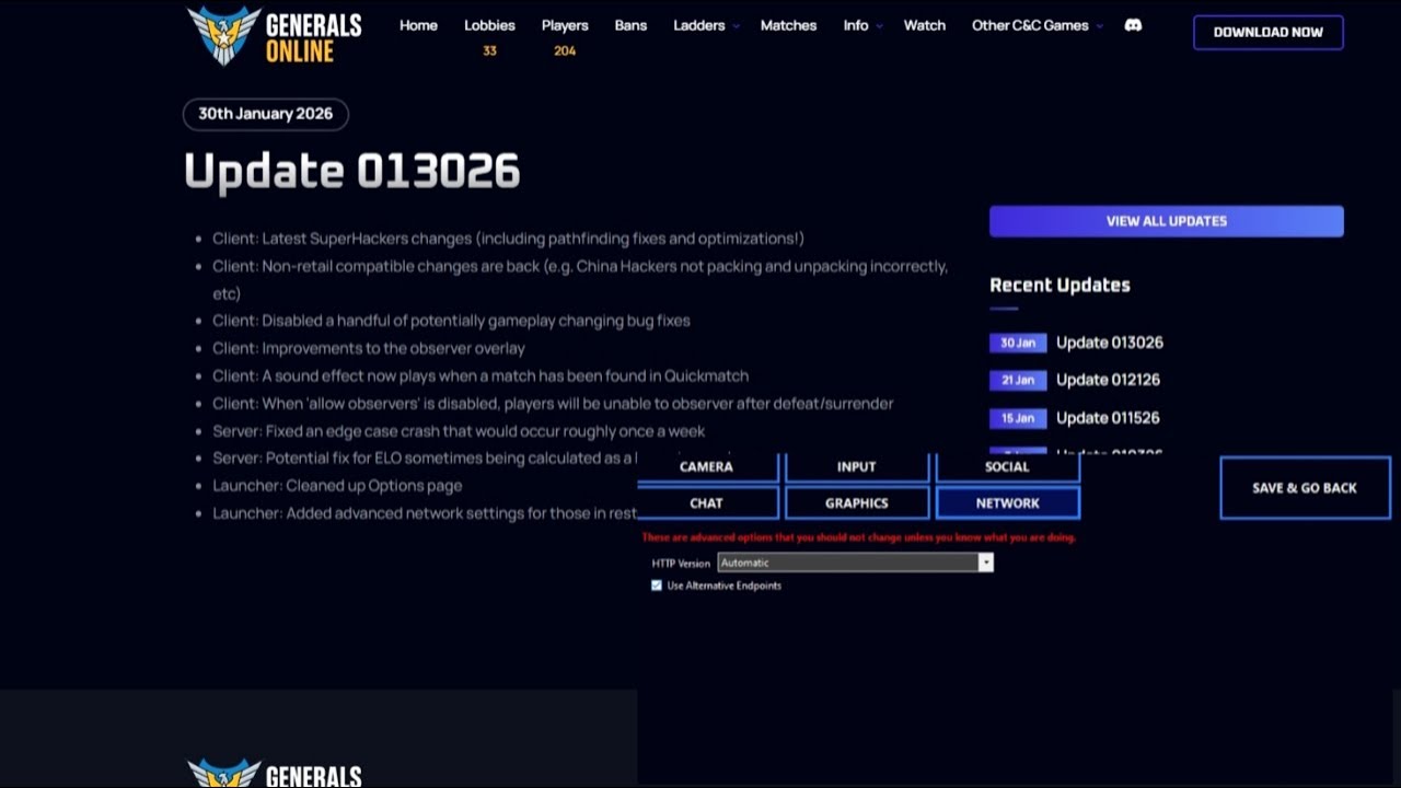 Онлайн РАБОТАЕТ! Новое обновление GenOnline 31.01.26 в Generals Zero Hour