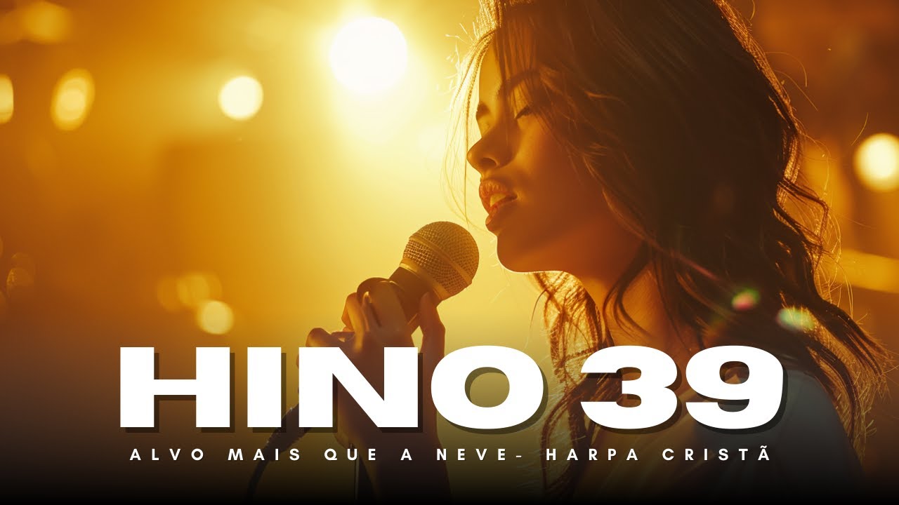 HINO 39 CCB - Alvo Mais Que A Neve - HINÁRIO 5 - Harpa Cristã - Hino Cantado - Letra no Vídeo