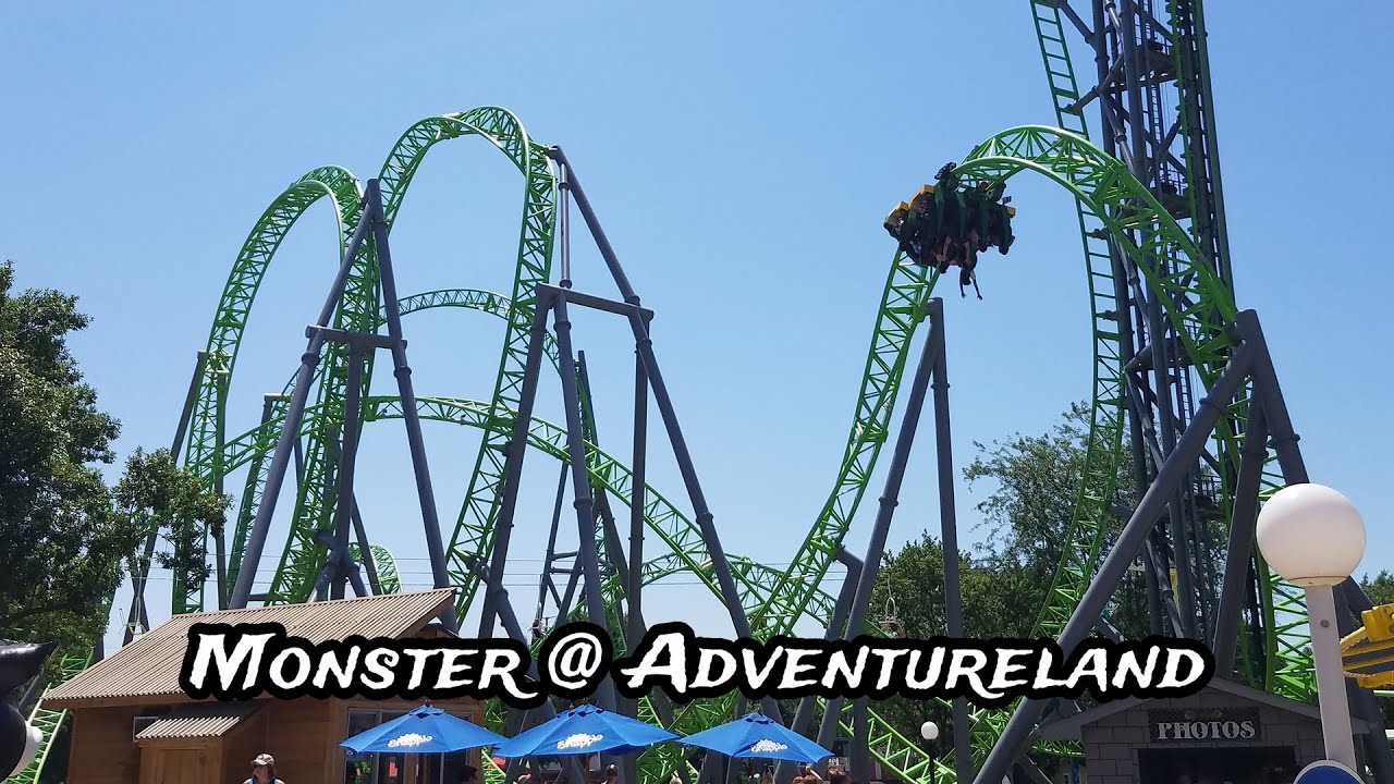 Monster at Adventureland, Just the Coasters (Off-Ride Footage)