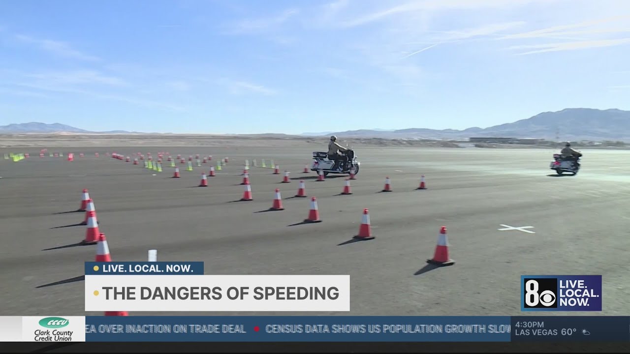 Las Vegas Metro police show how speeding contributes to car crashes
