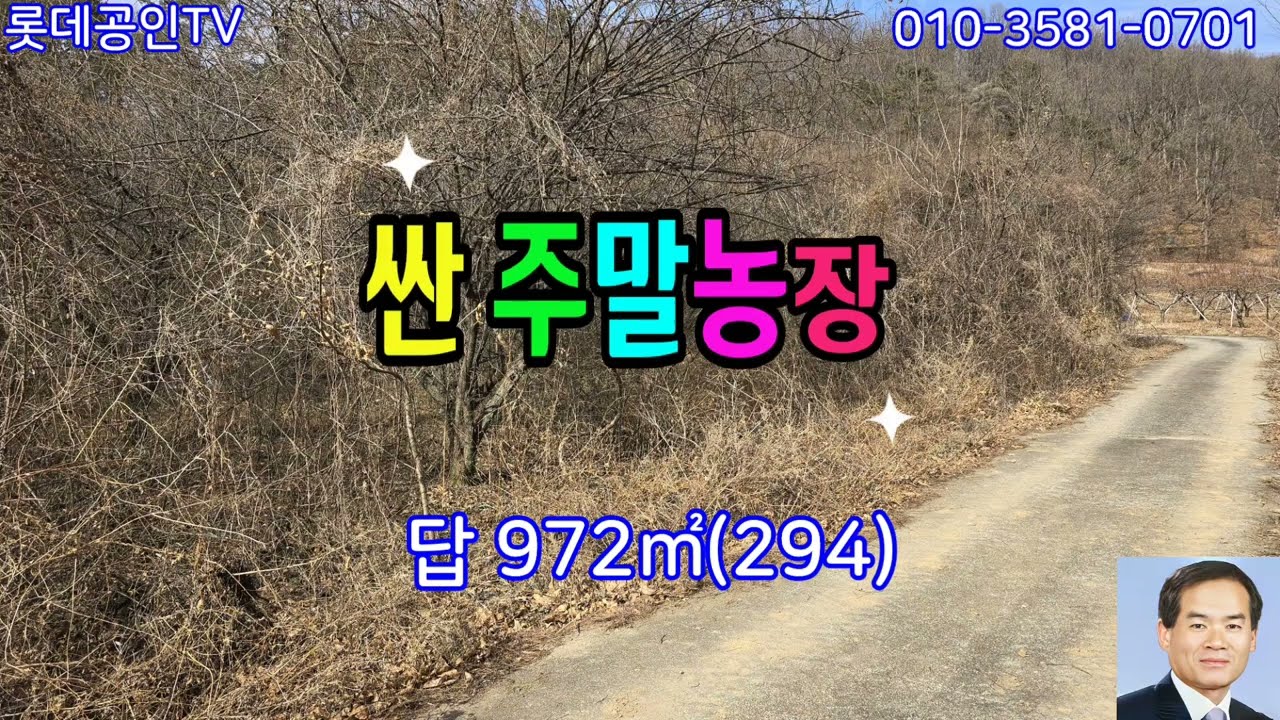 NO.927번.싼 주말농장 체류형쉼터,매실밭, 답972㎡(294) 도로접 
