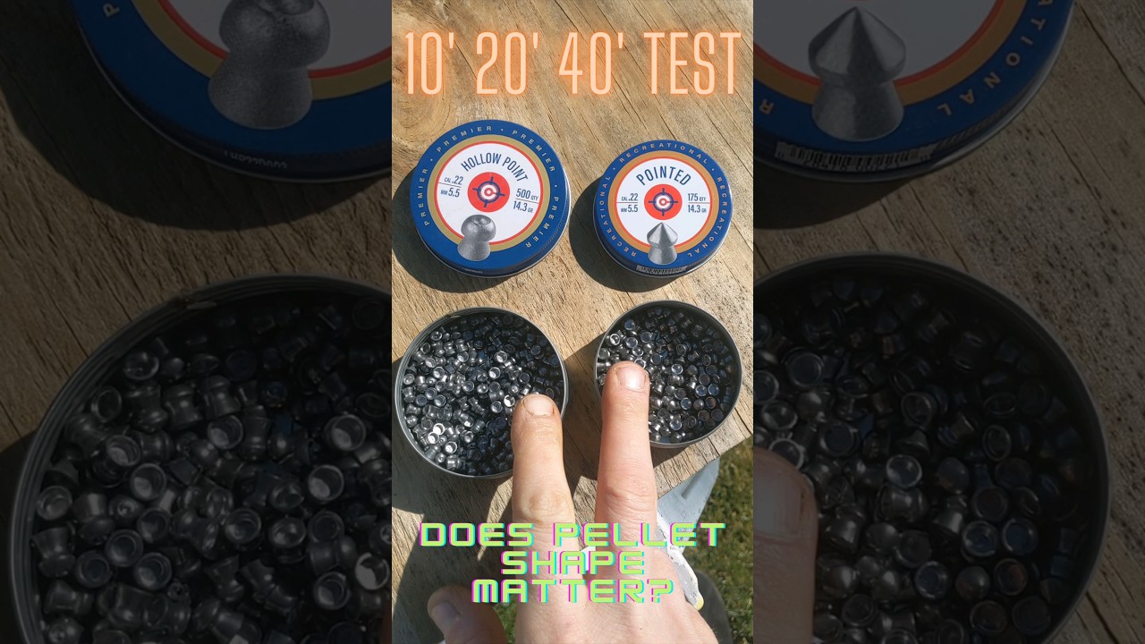 Does pellet shape change speed 10' to 40' #airgun #air rifle #pellets