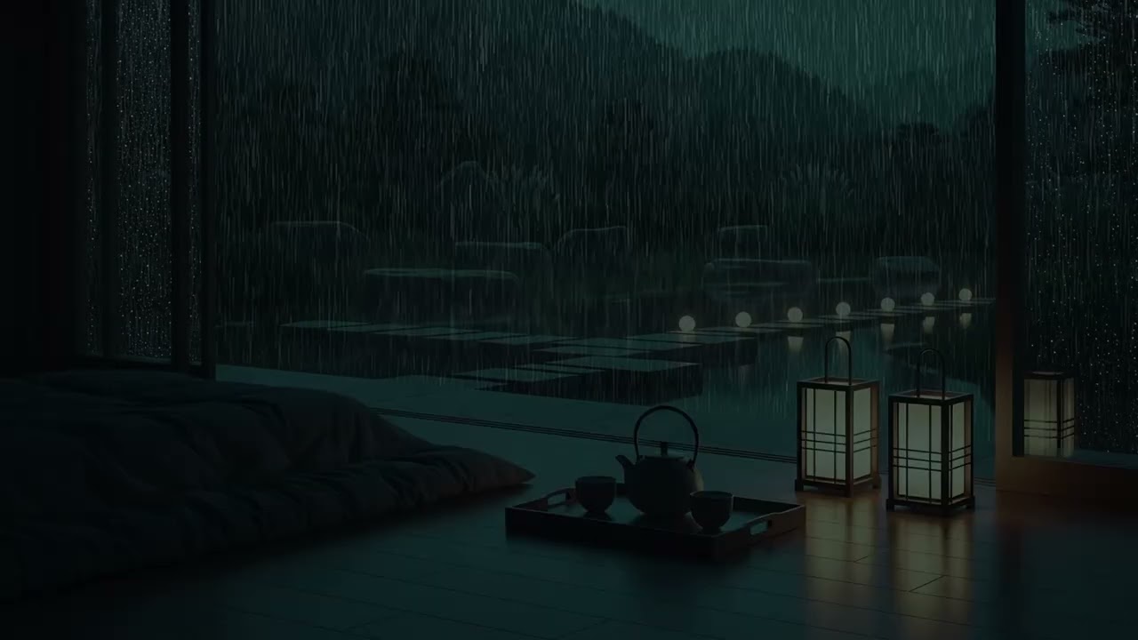 Continuous Rain in a Cozy Room | Soothing Sounds for Sleep & Focus