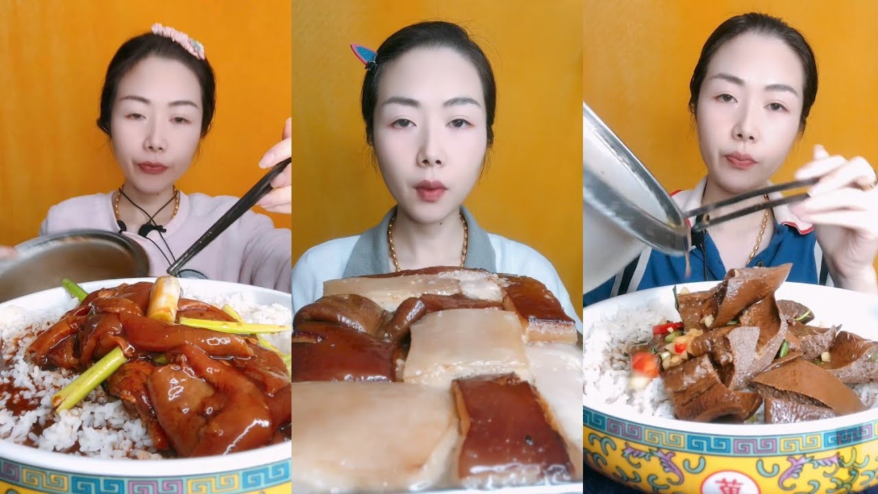 Eating Challenge: Eating pork braised pork belly beef 🍖🍖🍖#mukbang #belly #pork #beef 