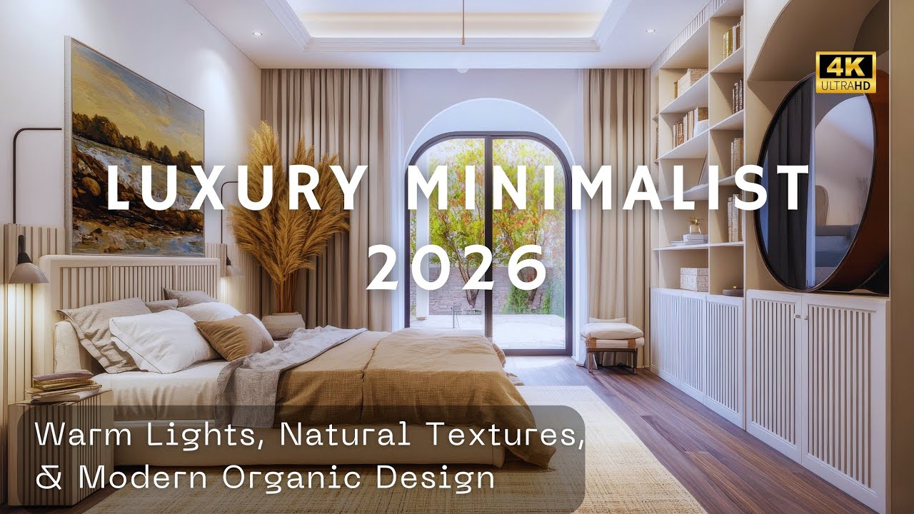2026 Luxury Minimalist Interiors: Warm Lights, Natural Textures, & Modern Organic Design Trends