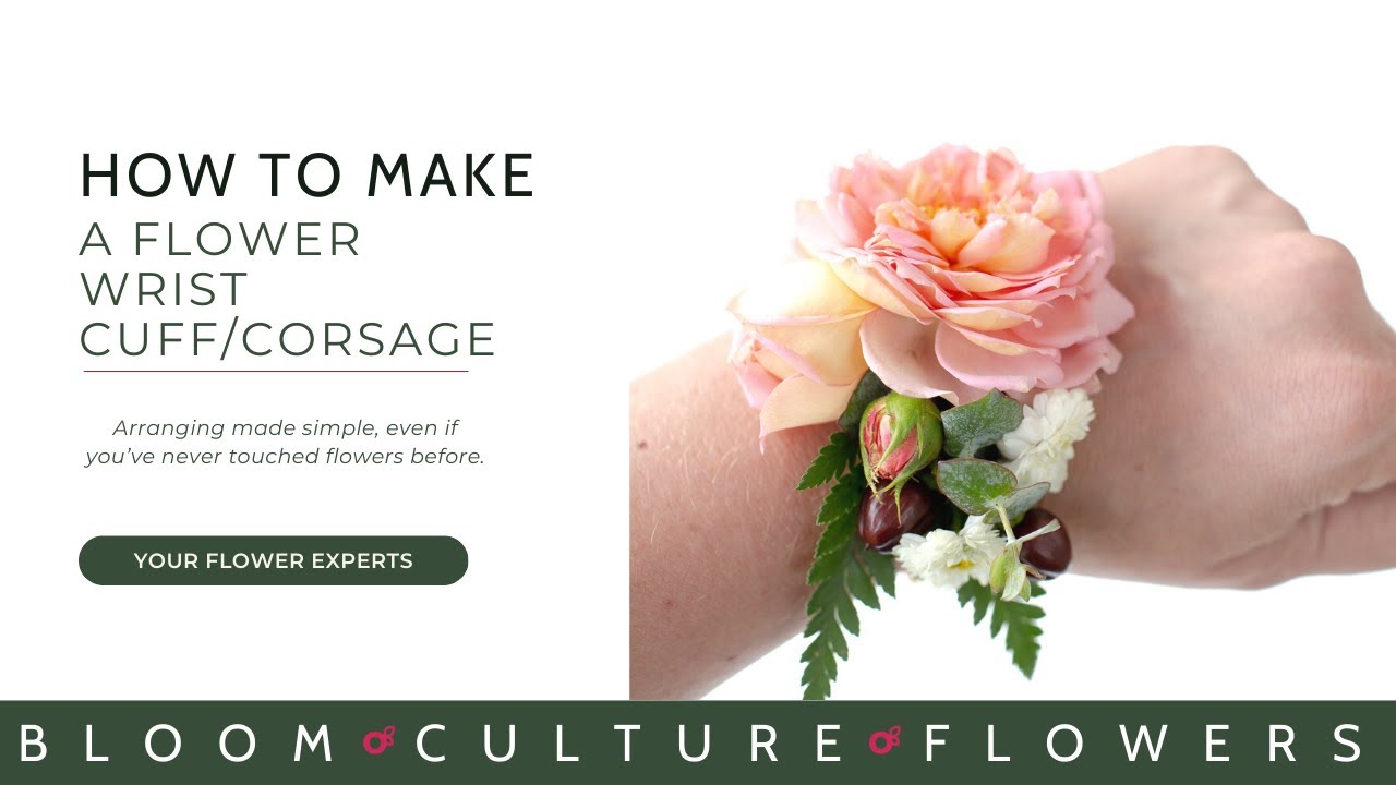 Как сделать браслет/букет с цветами