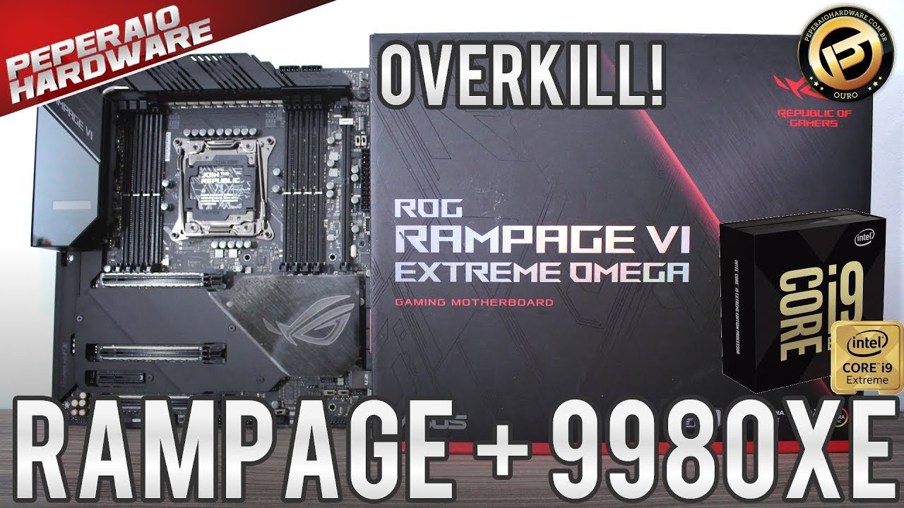 Review placa-mãe ASUS RAMPAGE VI Extreme Omega / Testes I9 9980XE / Quad Channel 3200 Mhz / VRM FLIR