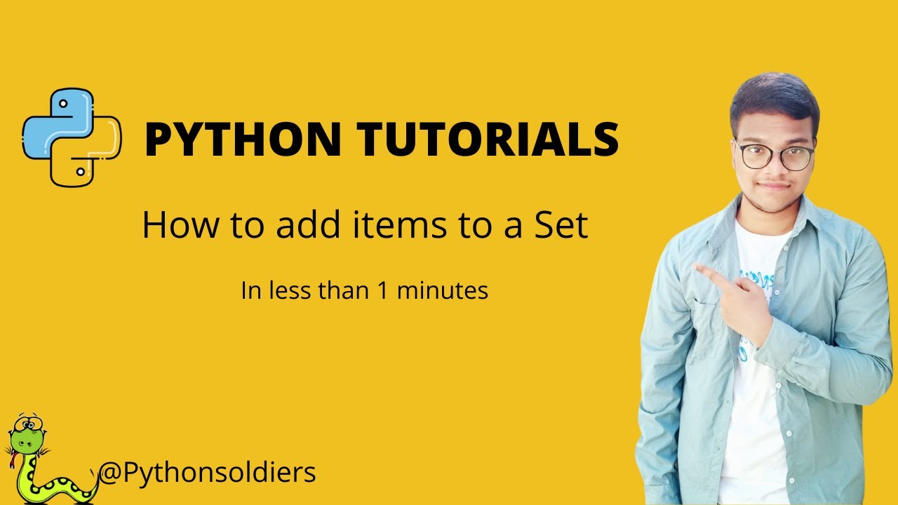 How to add items to a set #python #shorts #tutorials #sets