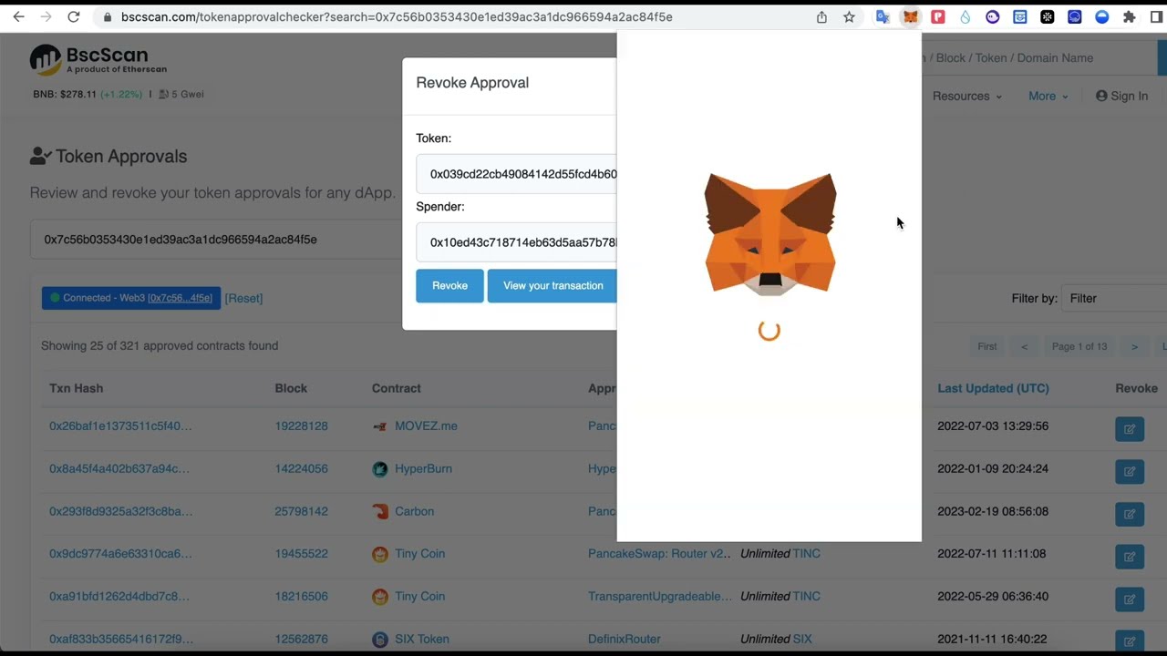 Revoke Token Permissions on Binance Smart Chain (BSC)