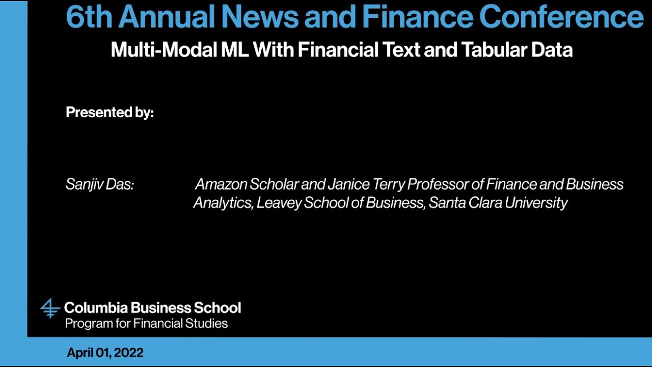 Multi-Modal ML With Financial Text and Tabular Data