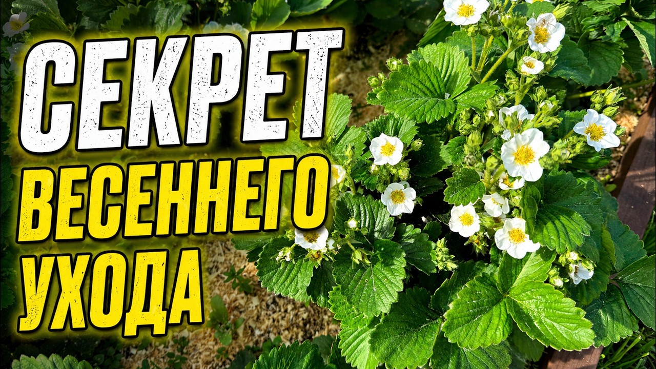 КЛУБНИКА весной, САМАЯ ВАЖНАЯ ПОДКОРМКА и обработка от вредителей и болезней за 1 раз