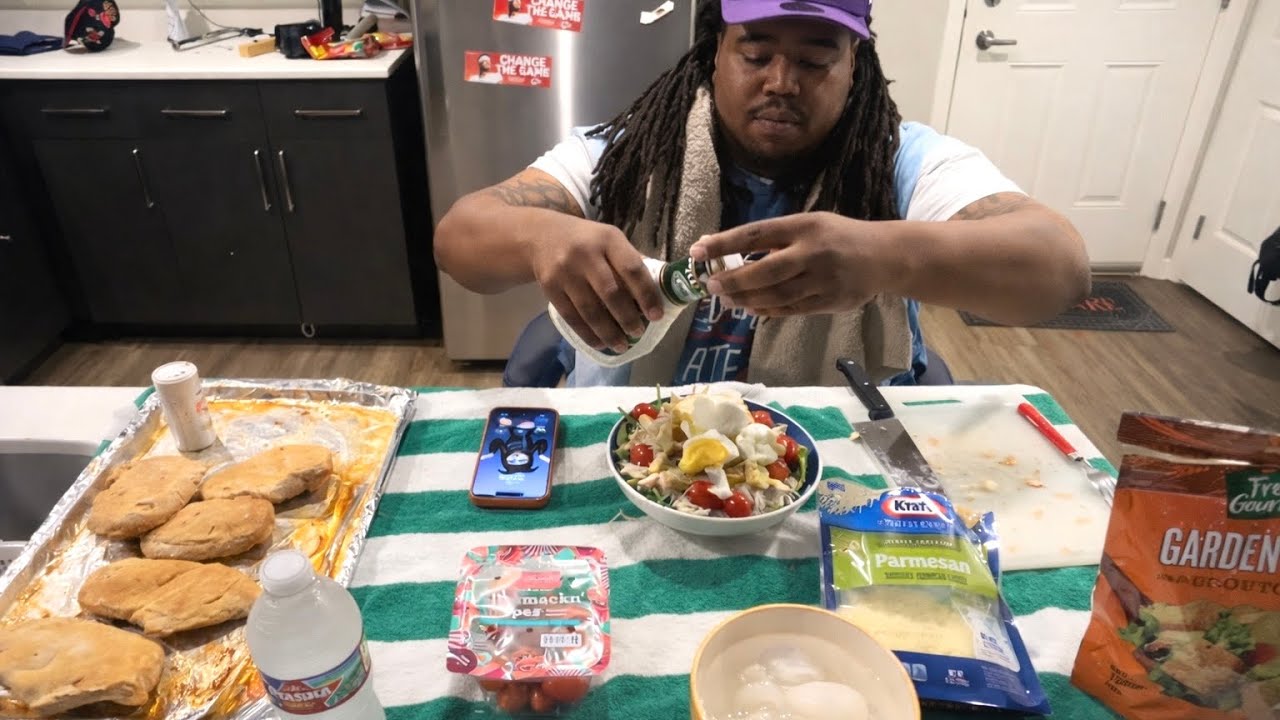 First meal of 2026- 4 Chicken Breast, Salad, 3 Boiled Eggs, Water
