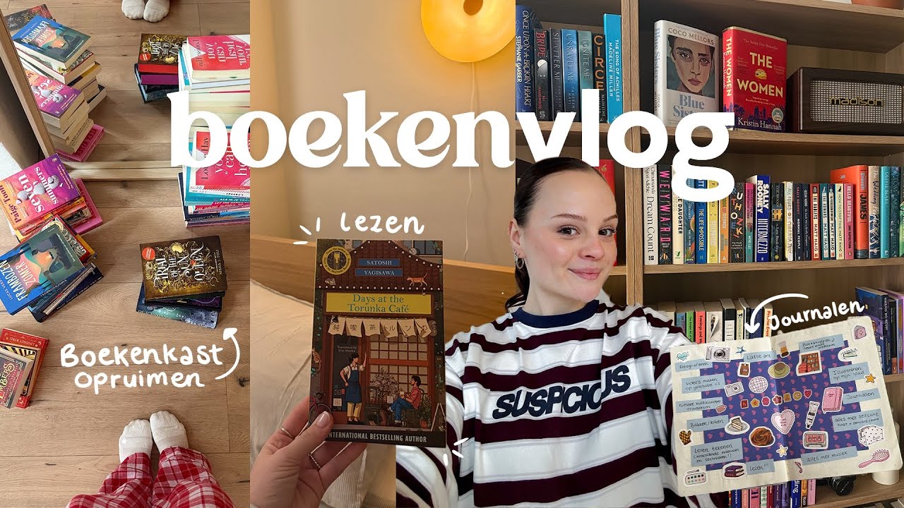 boekenvlog 📚🕯️☕️ boekenkast uitzoeken, twee boeken lezen en journalen