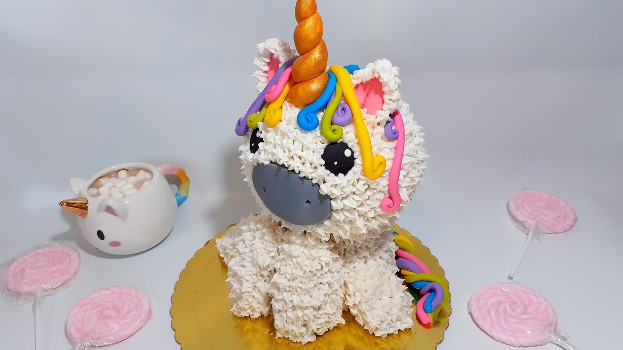 Torta de unicornio 3D| 3D unicorn cake 🦄