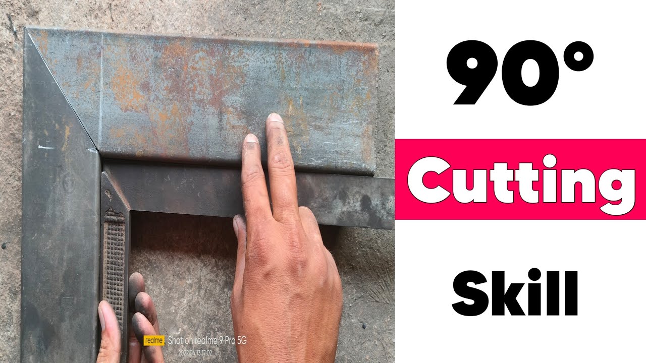 square pipe cutting karne ka aasan tarika {square pipe 90°cutting tricks}