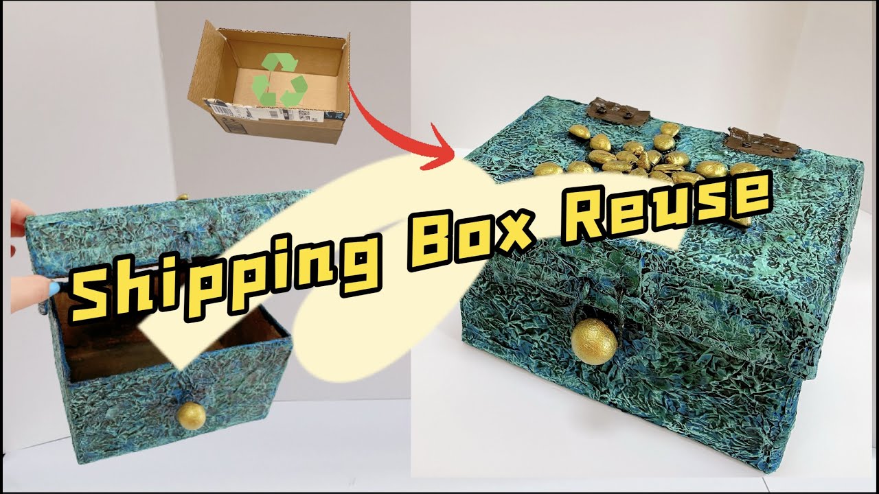 Shipping Box reuse idea | DIY cardboard |StorageBox | Jewelry Box