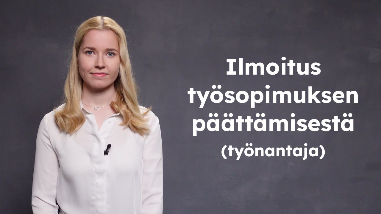 Ilmoitus ty&ouml;sopimuksen p&auml;&auml;tt&auml;misest&auml; (ty&ouml;nantaja)