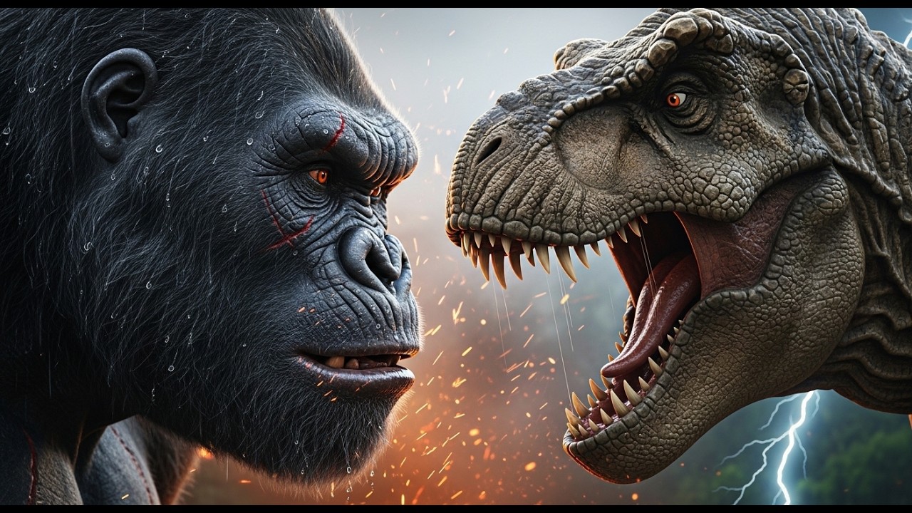 KING KONG vs Tyrannosaurus Rex – Ultimate Predator Showdown | Skull Island Titan War (4K CGI)