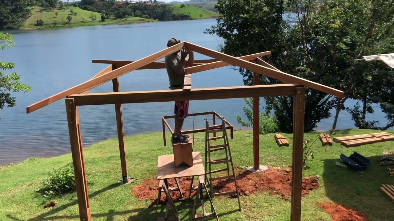 Parte 2 Como fazer um quiosque fácil , projeto com encaixes