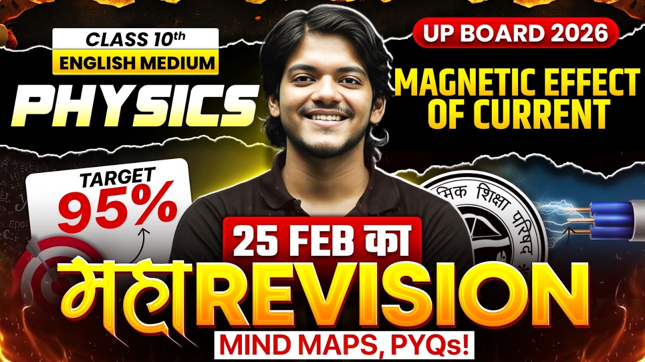 Class 10th English Medium | Physics | Magnetic Effect of Current | Mindmaps, PYQs | Maha Revision