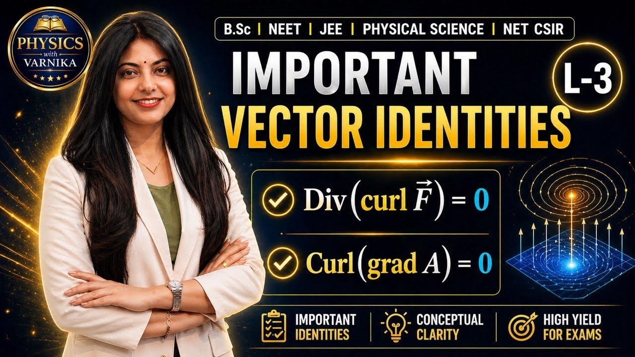  Important Vector Identities: div(curl F)=0 & curl(grad φ)=0 | Physics Concepts #PhysicsWithVarnika
