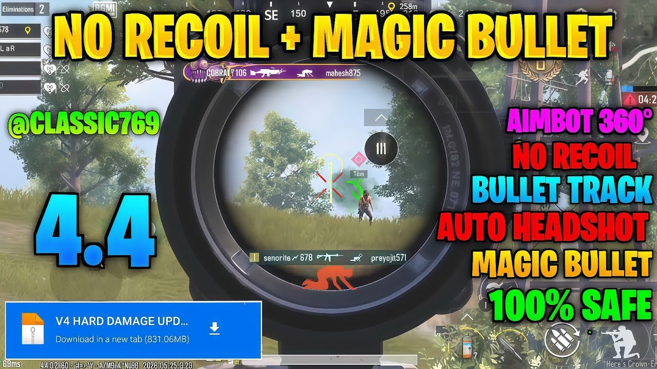 BGMI MAGIC BULLET CONFIG 4.4 | BGMI NO RECOIL CONFIG 4.4 | BGMI 4.4 NO RECOIL OBB | BGMI NO RECOIL