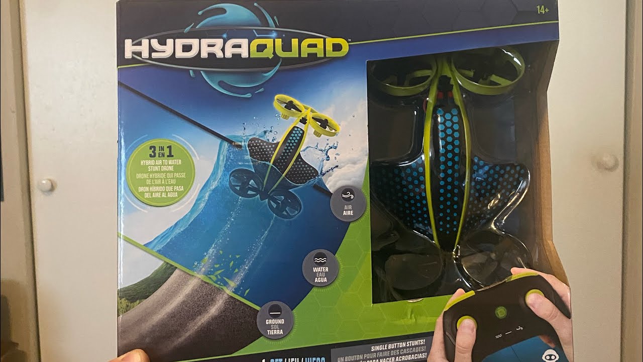 HydraQuad RC Drone- Unboxing & pond test- Sank at one point- RC Cincy