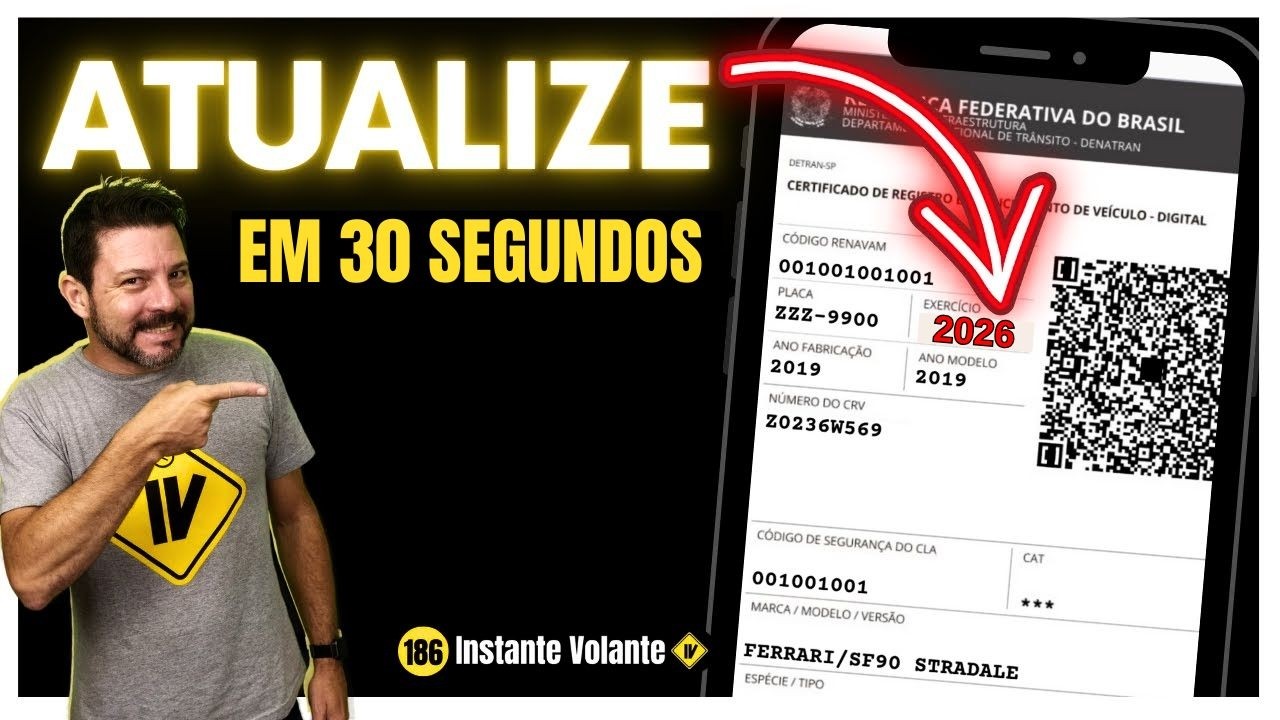 Como Atualizar / Renovar o CRLV Licenciamento do ve&iacute;culo para o ano atual | MUITO F&Aacute;CIL - 📺220