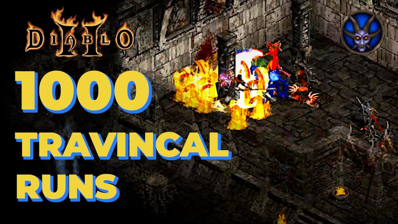Epic rune drops!! - 1000 Travincal runs for 500 Subs - Diablo 2 LOD