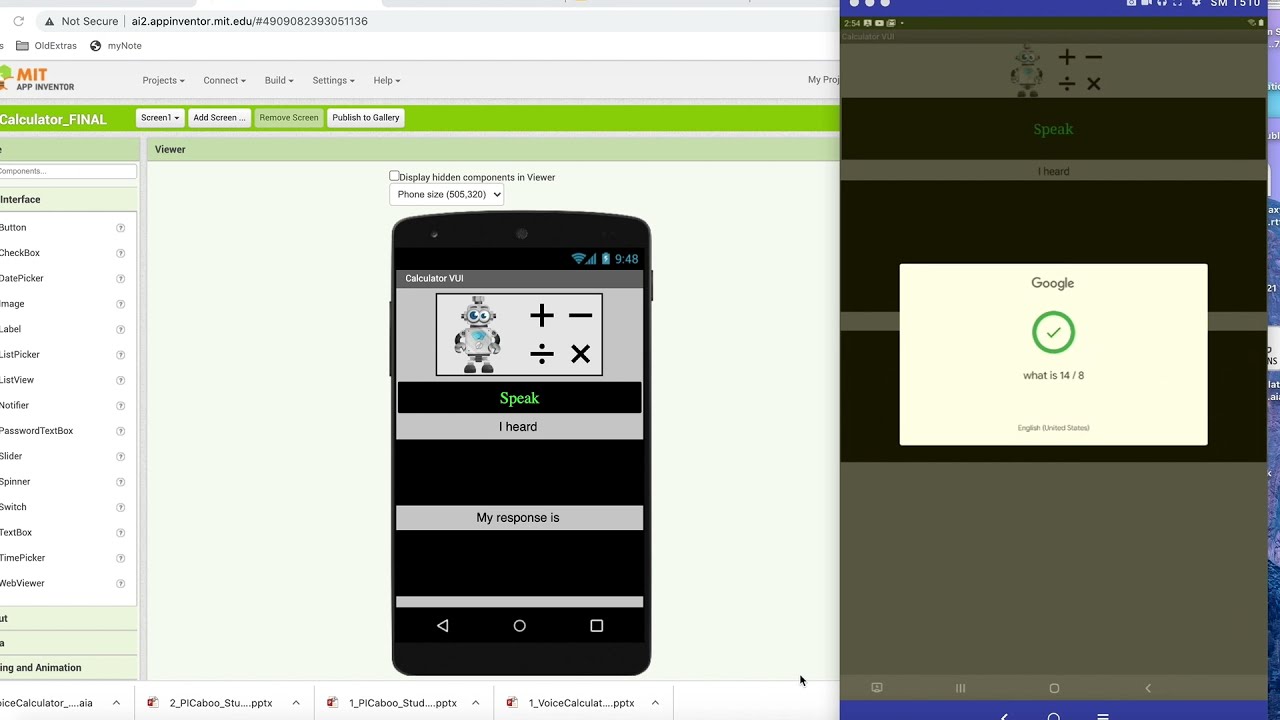 AI with App Inventor: Voice Calculator