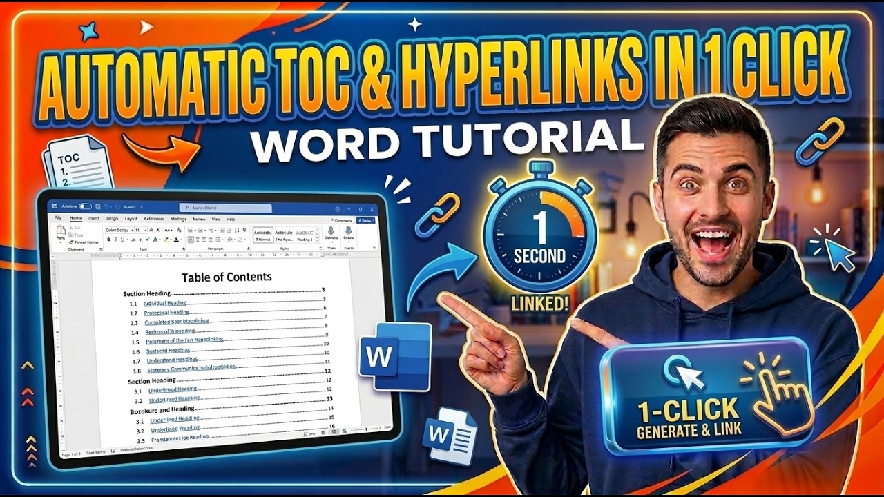 How To Create Table Of Contents In Word Automatically and Hyperlinked in 1 Click (2026)