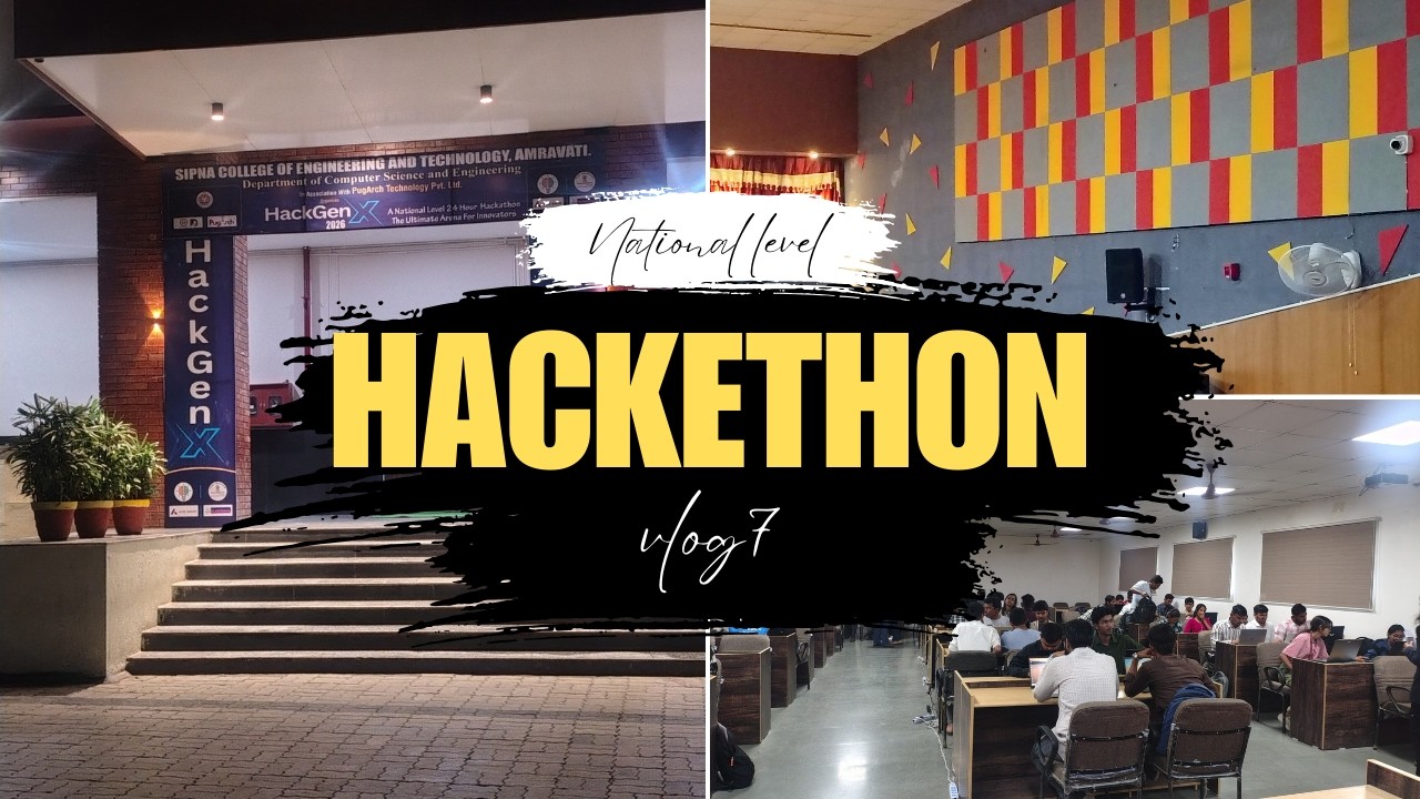 My first 24-Hour Hackathon Experience Vlog 7||HackGenX 2026 #vlog #coding #project #hackathon  #fun