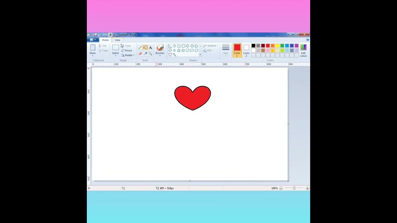 How to draw ms paint design 🎨🎨 #shorts | computer drawing | ms paint @littlestarkidchannel