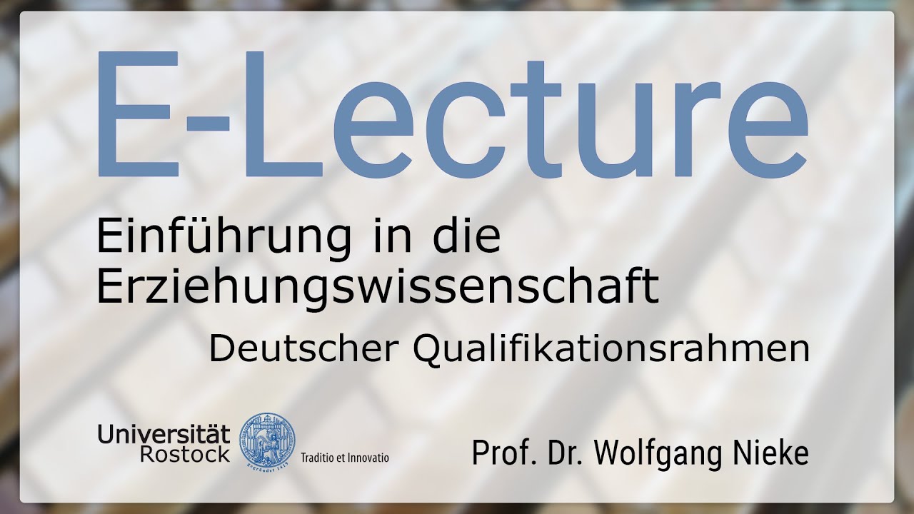 Einführung in die Erziehungswissenschaft - Deutscher Qualifikationsrahmen