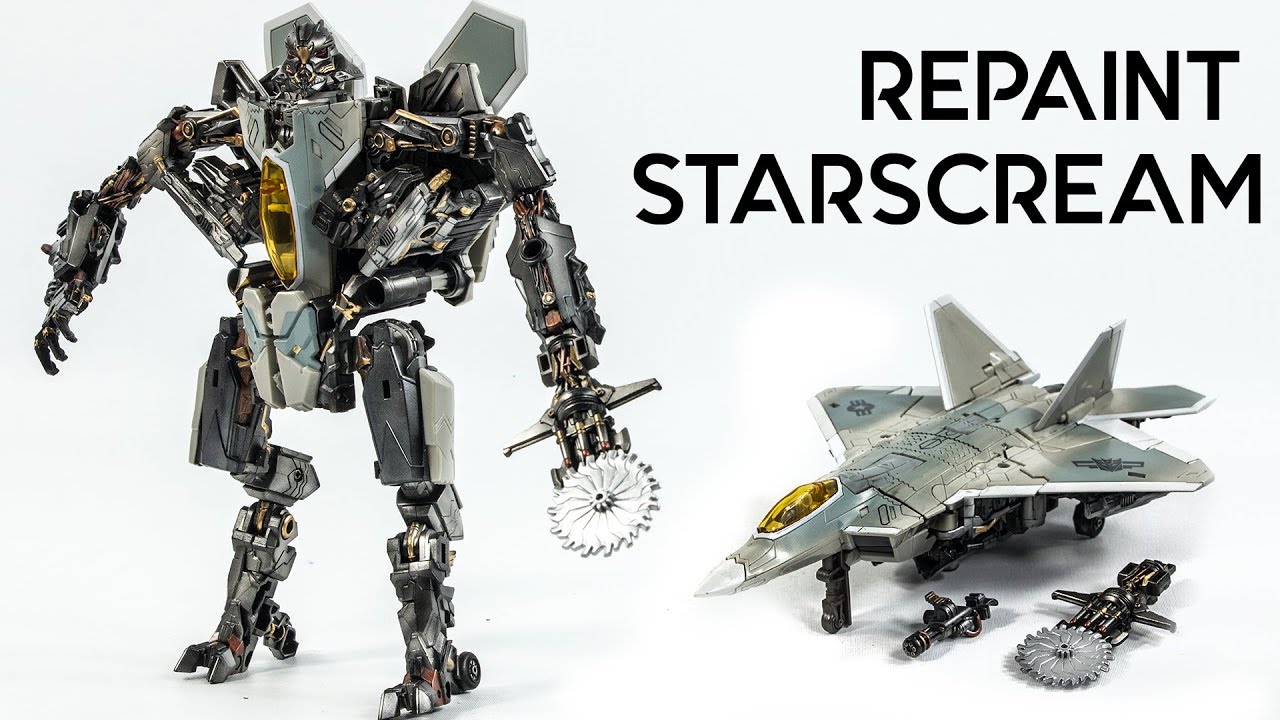 Transformers Repaint Movie Studio Series Voyager Starscream F-22 Raptor Vehicle Robot Toys