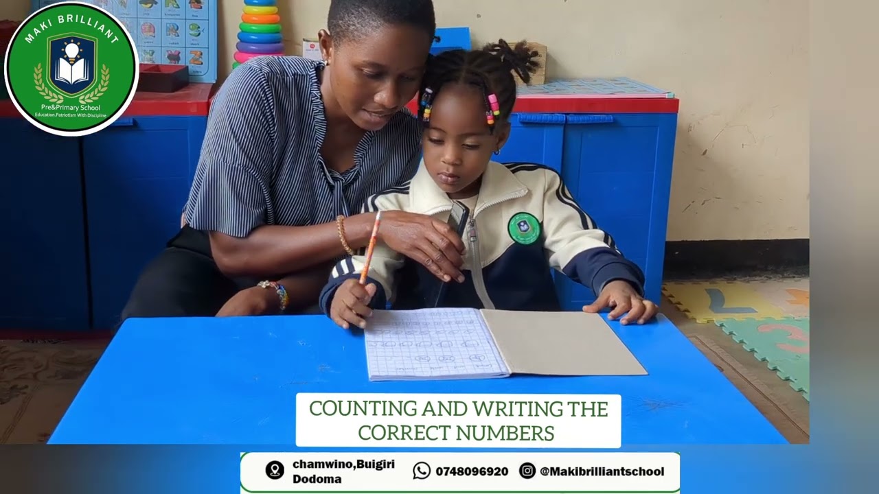 A MIDDLE CLASS PUPIL COUNTING AND WRITING THE CORRECT ANSWER. 😊#makibrilliantschool #school 