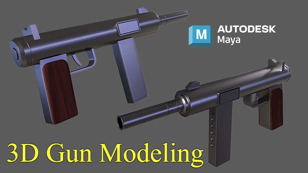 How to Make a Gun in Maya | Beginner 3D Modeling Tutorial | Autodesk Maya